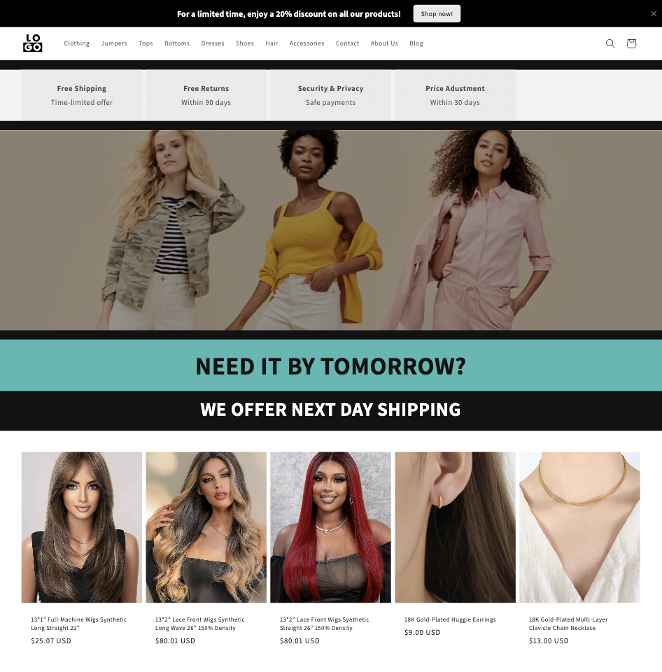 Trendsetter Fashion Shopify Store